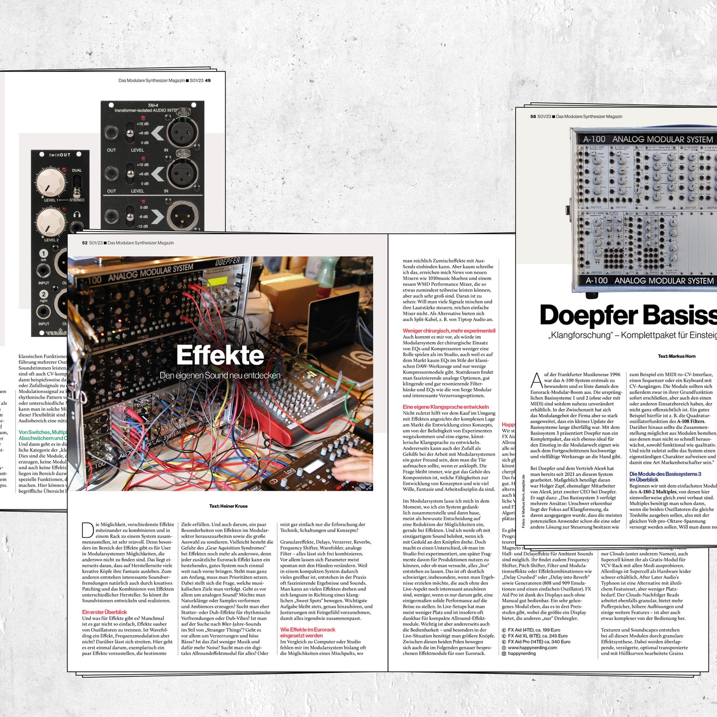 Sonderausgabe 01 | Das Modulare Synthesizer Magazin | Print