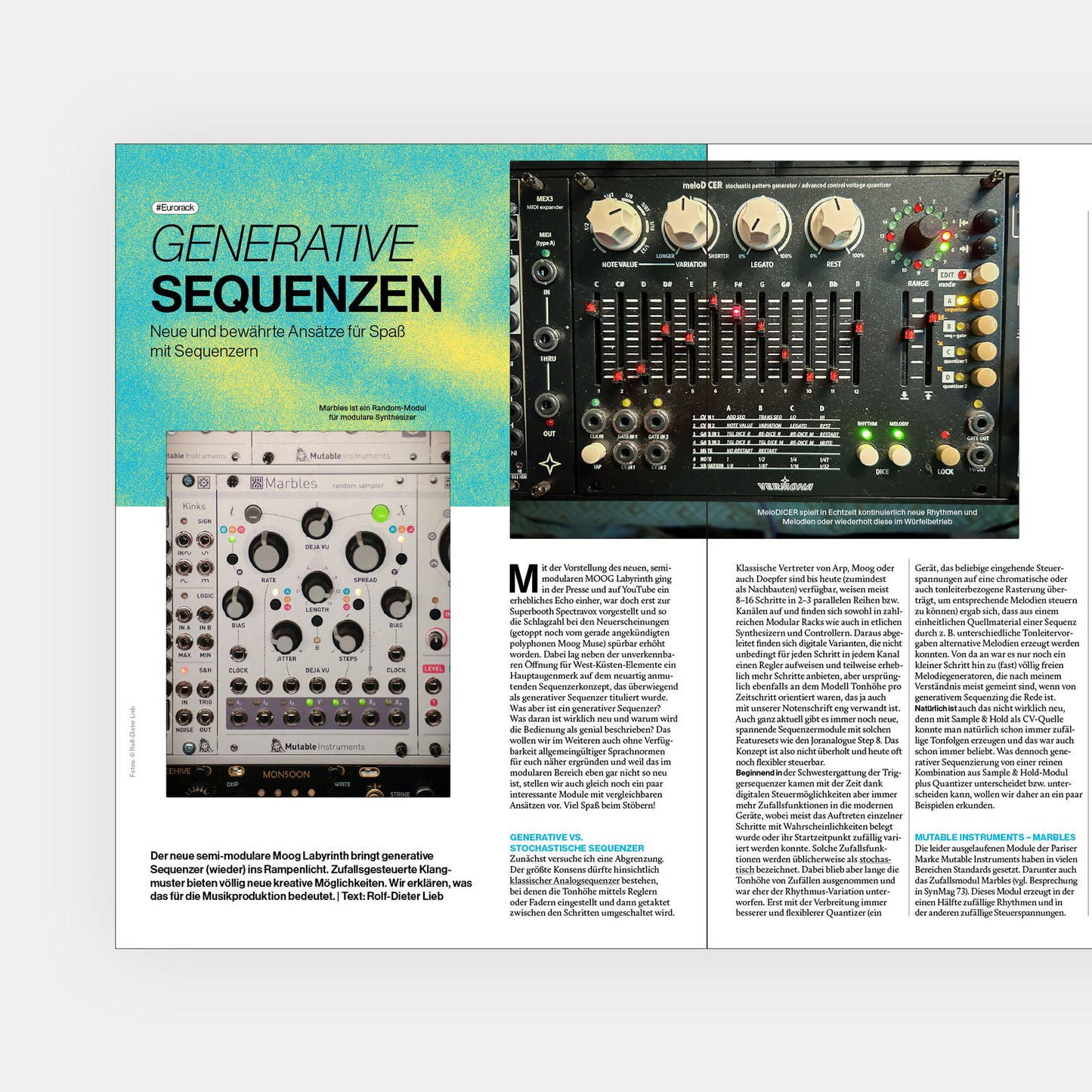 Synthesizer Magazin | Ausgabe 105 | Oktober 2024 | Printausgabe