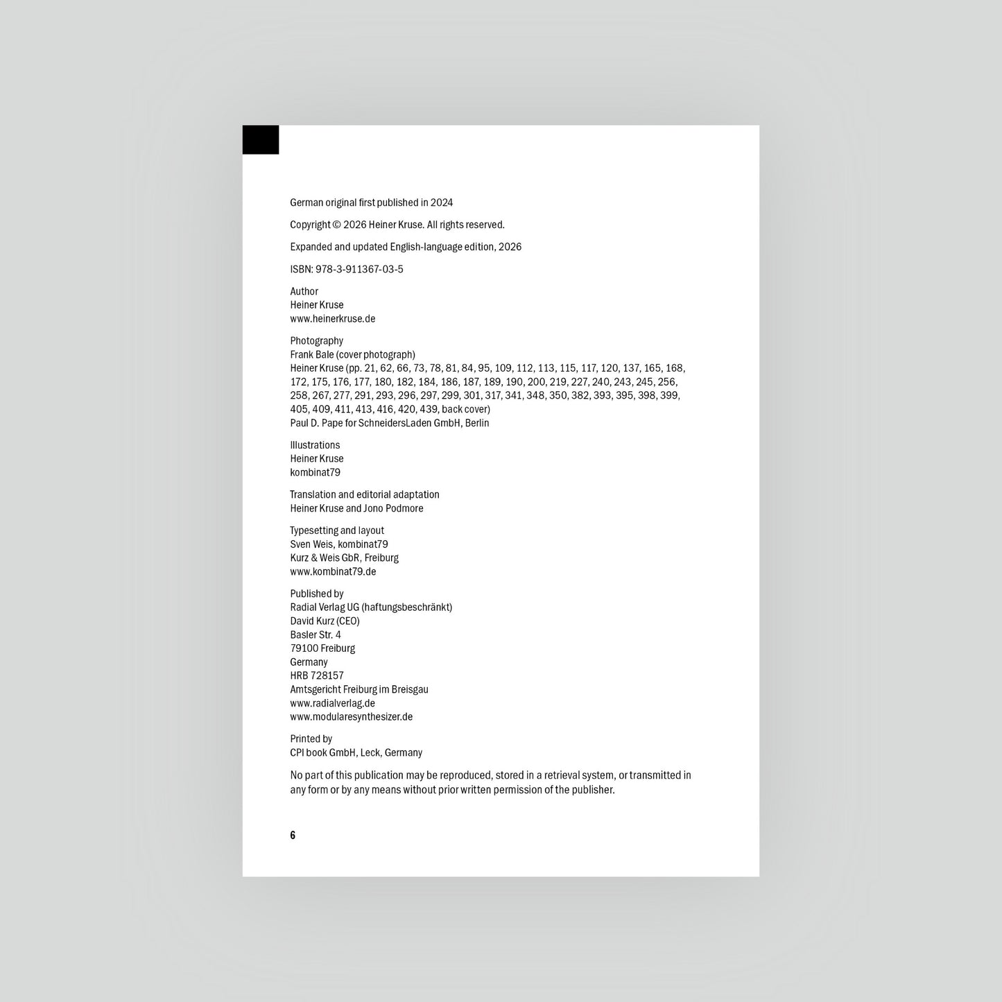 H. Kruse | Modular Synthesizers (EN)